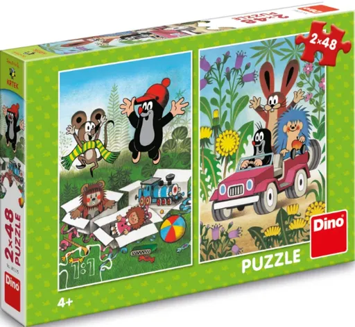 Krtek se raduje - puzzle 2x48 dílků (poškozená)
