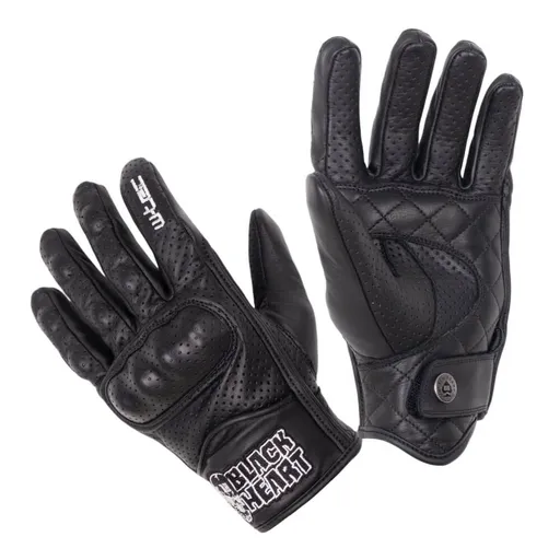 Kožené moto rukavice W-TEC Black Heart Rookah černá XL
