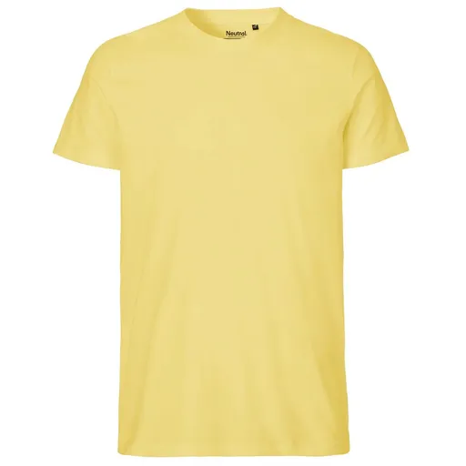 Neutral Pánské tričko Fit z organické Fairtrade bavlny - Dusty yellow | M
