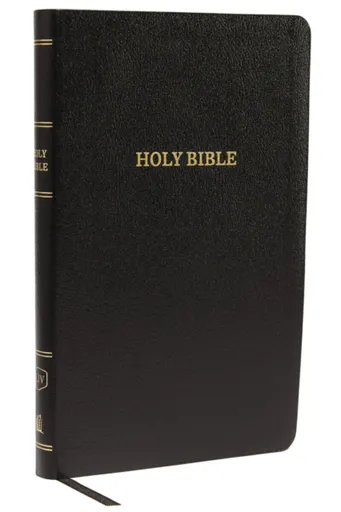 KJV Holy Bible: Thinline with Cross References, Black Bonded Leather, Red Letter, Comfort Print: King James Version - Thomas Nelson