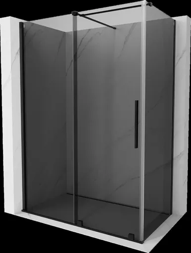 MEXEN/S Velar sprchový kout, posuvné dveře 130 x 70, grafit, černá 871-130-070-41-70