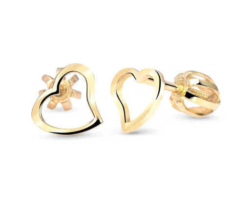 Cutie Jewellery Srdíčkové náušničky ze žlutého zlata C2760-30-X-1