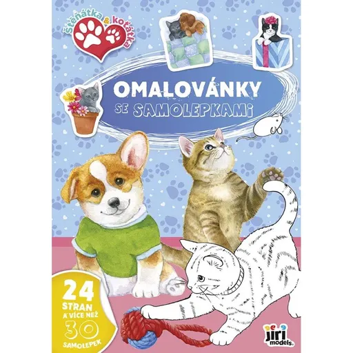 JIRI MODELS a.s. Omalovánky A4 se samolepkami Štěňátka a koťátka