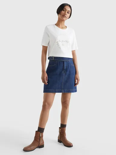 Tommy Hilfiger dámské bílé tričko WW0WW36038 XS