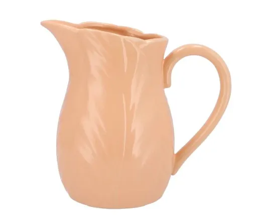 Broskvová keramická váza džbán Feel It - 23*14*21 cm 202789