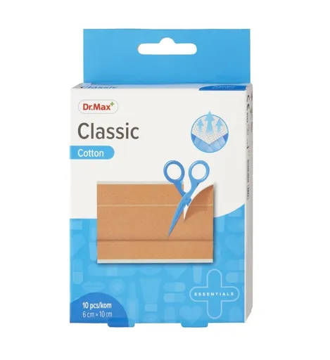 Dr. Max Classic Cotton 6 cm x 10 cm náplast 10 ks
