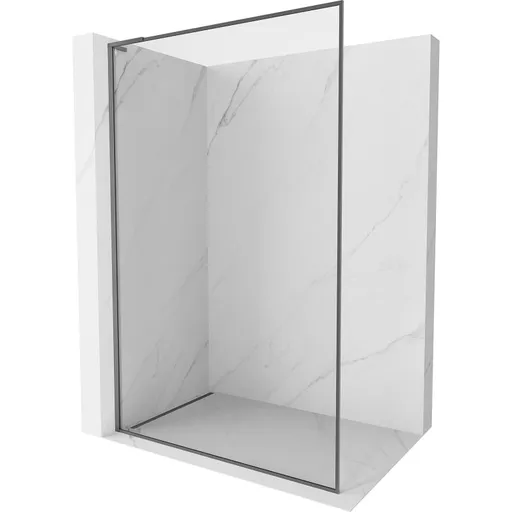 MEXEN/S Kioto-F L Sprchová zástěna WALK-IN s rámem 70 x 202, transparent 8 mm, grafit metal 800-070-174-95-00