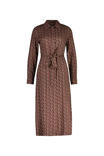 ŠATY GANT BELTED G PRINT SHIRT DRESS PLUM WINE
