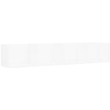 Shumee nástěnná na CD bílá 100×18×18 cm dřevotříska, 801319 (801319)