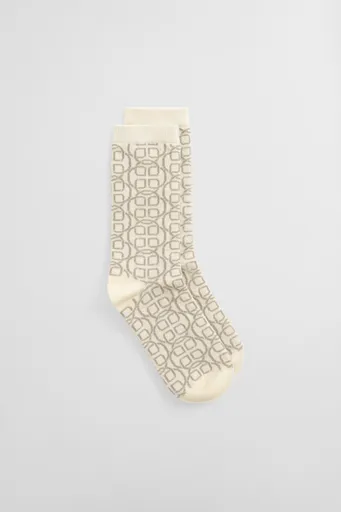 PONOŽKY GANT MONOGRAM SOCKS CREAM