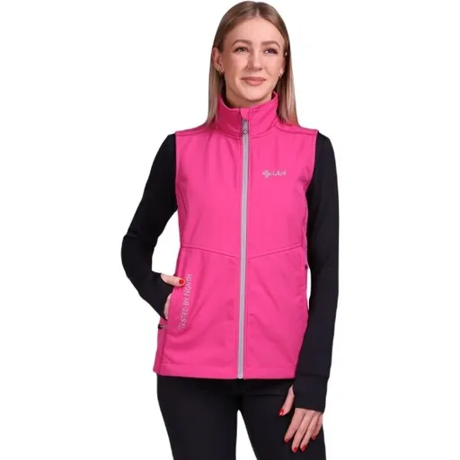KILPI SOIL Dámská softshellová vesta, růžová, velikost