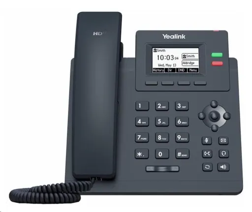 Yealink SIP-T31P IP telefon, 2, 3" 132x64 grafický, 2x RJ45 10/100, PoE, 2x SIP, s adaptérem