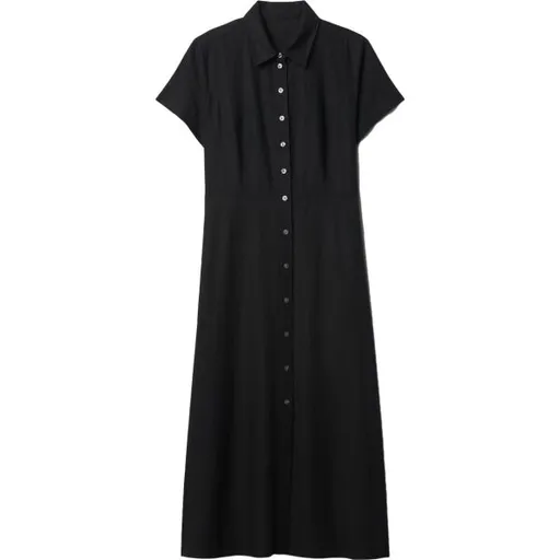 GAP SS SHIRTDRESS MAXI Dámské šaty, černá, velikost