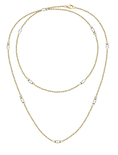 Morellato Dvojitý pozlacený náhrdelník s korálky Colori SAXQ02