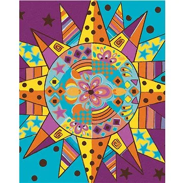 Zuty - Malování podle čísel - SLUNCE 2 (JONNA JAMES), 80x100 cm, vypnuté plátno na rám (HRAmmb00611nad)