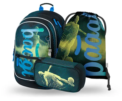 Baagl 3 SET Core Fotbalový hráč: batoh, penál, sáček