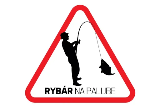 Delphin Nálepka Na palubě SK - Rybár na palube,Delphin Nálepka Na palubě SK - Rybár na palube