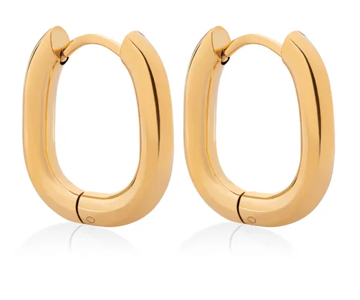 Troli Slušivé pozlacené oválné náušnice VBE0147G