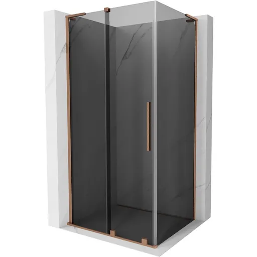 MEXEN/S Velar L sprchový kout, posuvné dveře 120 x 80, grafit, měď kartáčovaná 871-120-080-33-65 871-120-080-43-65