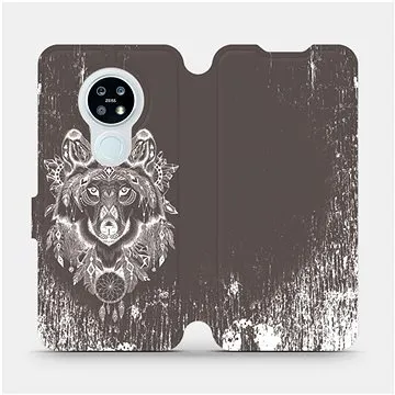 Flipové pouzdro na mobil Nokia 6.2 - V064P Vlk a lapač snů (5903516068340)