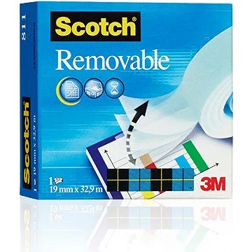 Scotch 19 mm x 33 m, popisovatelná, odstranitelná (7000029163)