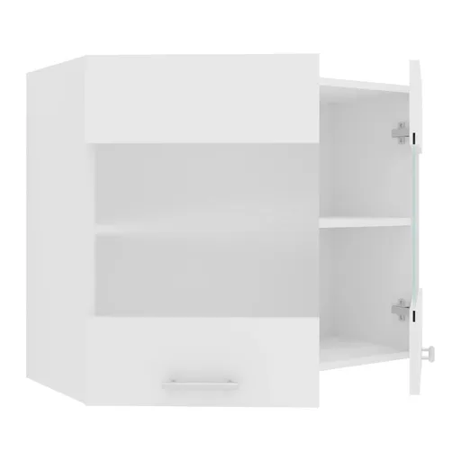 VCM Horní kuchyňská skříňka Esilo, 80 cm, 2 skleněná dvířka, bílá