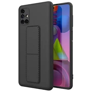 Kickstand silikonový kryt na Samsung Galaxy M51, černý (WOZ41052)