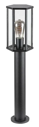 Rabalux Černý zahradní sloupek Dubrovnik pro žárovku E27 65cm 7240