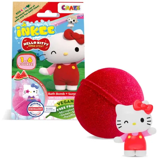 Craze INKEE Hello Kitty šumivá koule do koupele s figurkou 1 ks