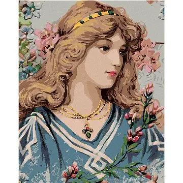 Diamondi - Diamantové malování - VIKTORIÁNSKÁ ŽENA, 40x50 cm, Vypnuté plátno na rám (606443B)