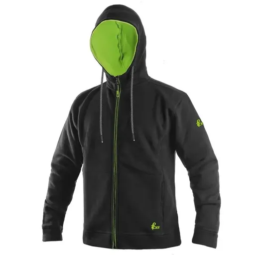 Canis (CXS) Pánská mikina HARRISON - Černá / zelená | XL