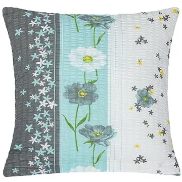 Bellatex s.r.o. Povláček 80/561 40×40cm tyrkysový květ s pruhem (8069)