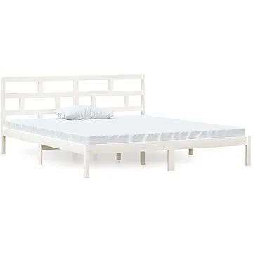 Rám postele bílý masivní dřevo 135 × 190 cm Double, 3101194 (3101194)