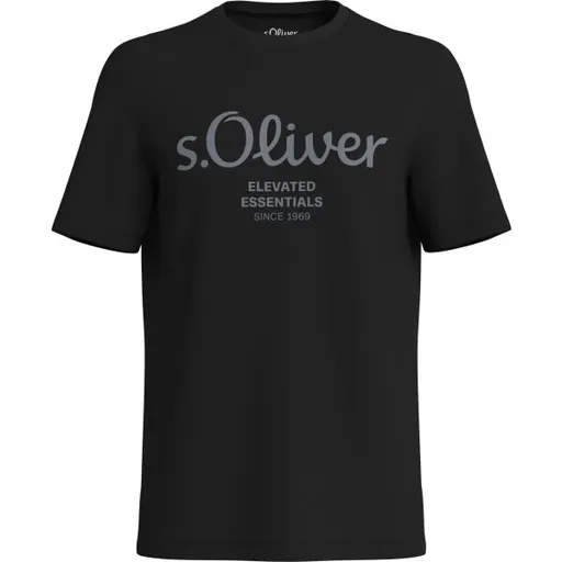 s.Oliver LOGO T-NOOS Pánské tričko, černá, velikost