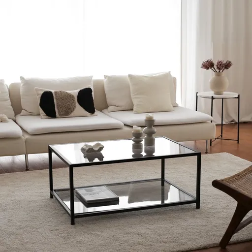 Konferenční stolek Astro sehpa / füme temperli cam S400F