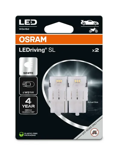 OSRAM LED W21W LEDriving SLWhite 6000K 12V blistr 2ks 7505DWP-2BL
