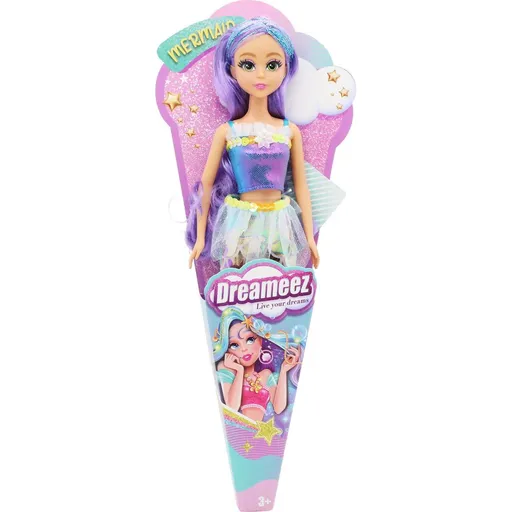 Funville Dreameez mořská panna v kornoutku Tmavě fialové vlasy