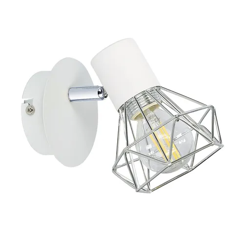 Nástěnná lampa 1X40W E14 bílé stínidlo chrom VERVE