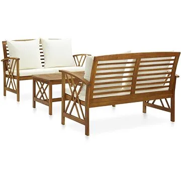 3dílná zahradní sedací souprava s poduškami masivní akácie, 3057988 (3057988)