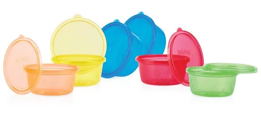 NUBY Miska na svačinu s víčkem, 300 ml, 6 m+ (6 ks)