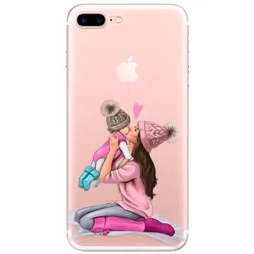iSaprio Kissing Mom - Brunette and Girl pro iPhone 7 Plus / 8 Plus (kmbrugirl-TPU2-i7p)