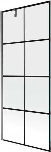 MEXEN/S Next vanová zástěna FIX 80 x 150, černá vzor, grafit metal 895-080-000-00-77-95