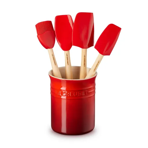 Kuchyňské náčiní, sada 4 ks, se stojanem, CERISE, Le Creuset