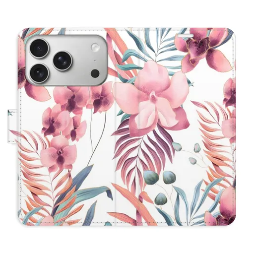 Flipové pouzdro iSaprio - Pink Flowers 02 - iPhone 17 Pro
