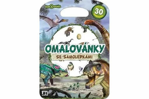 Omalovánky se samolepkami - Dinosauři