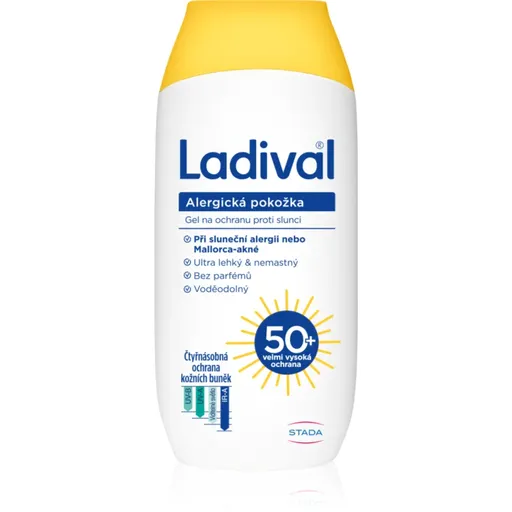 Ladival Alergická pokožka ochranný krémový gel na opalování proti sluneční alergii SPF 50+ 200 ml