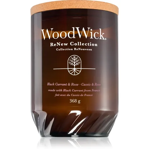 Woodwick Renew Black Currant & Rose vonná svíčka 368 g