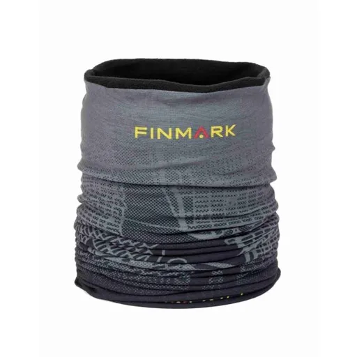 Finmark CHILDREN’S MULTIFUNCTIONAL SCARF WITH FLEECE Dětský multifunkční šátek, šedá, velikost