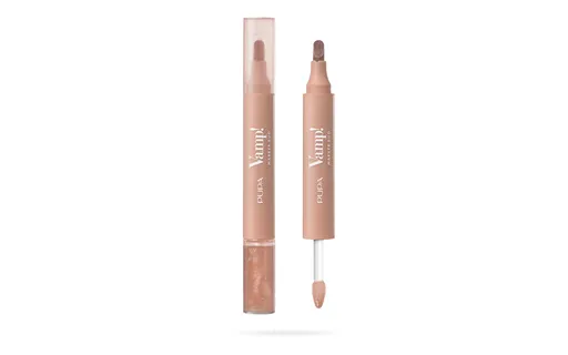 PUPA Milano Fix a olejový lesk na rty 2v1 Vamp! (Marker Duo) 4 ml 001 Watery Nude