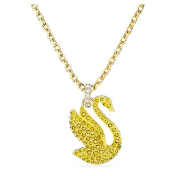 Swarovski Něžný pozlacený náhrdelník s Labutí Iconic Swan 5647553